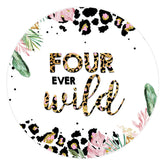 Lofaris Circle Four Ever Wild Glitter Birthday Party Backdrop